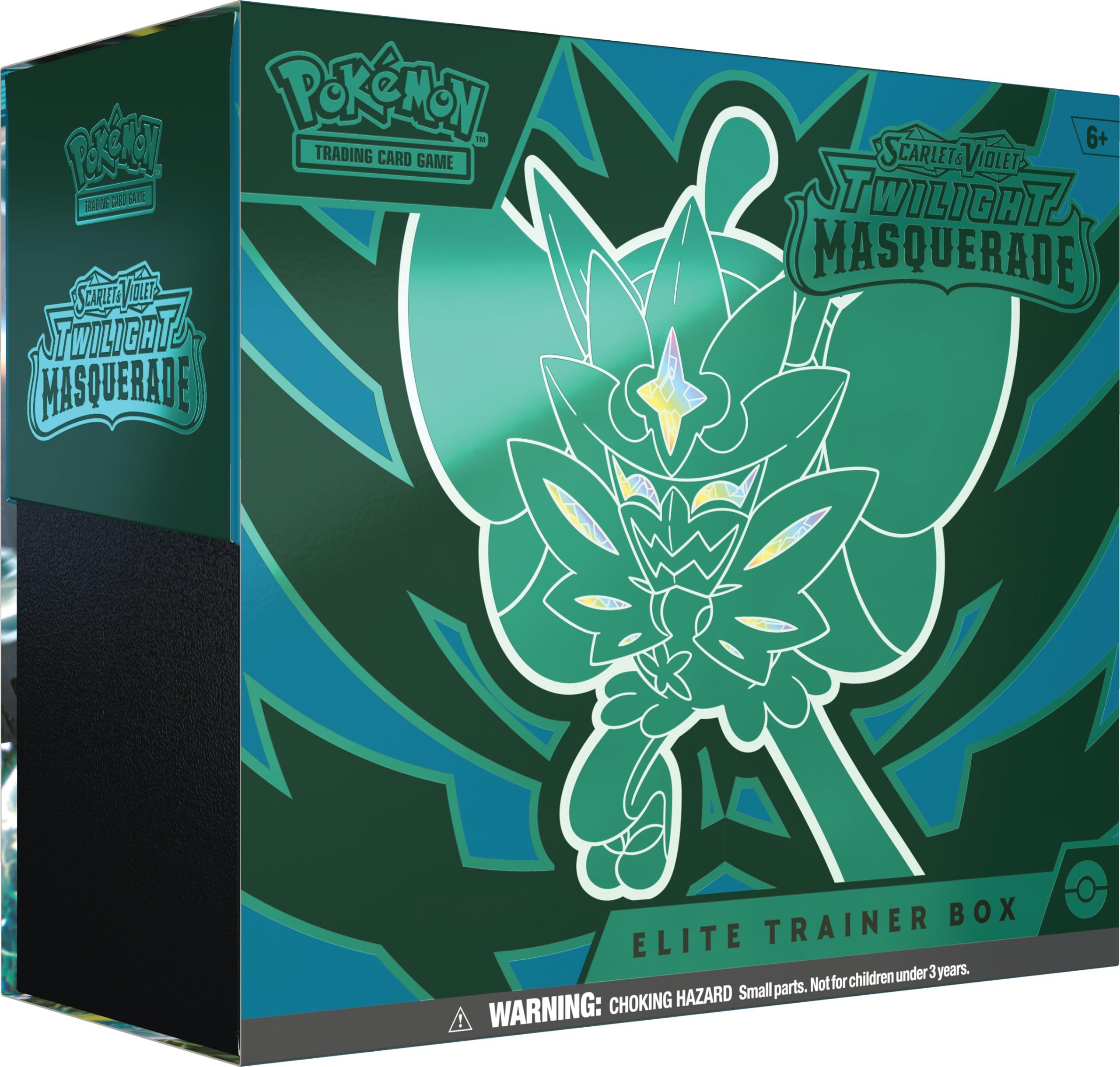 Pokémon TCG: Scarlet & Violet—Twilight Masquerade Elite Trainer Box (1 Full-Art Teal Mask Ogerpon Promo Card, 9 Boosters & Premium Accessories