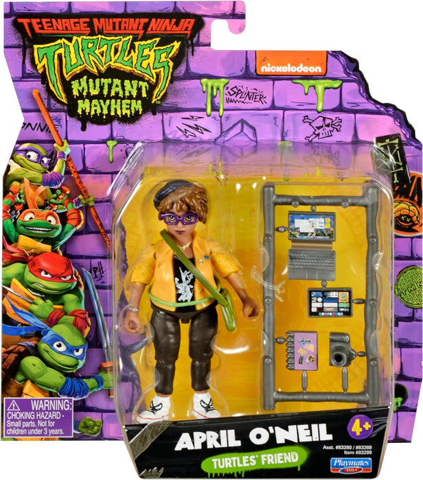 Teenage Mutant Ninja Turtles 83299 O'Neil Mutant Mayhem 4.25-Inch April O’Neil Action Figure. Ideal Present for Boys 4 to 7 Years and TMNT Fans