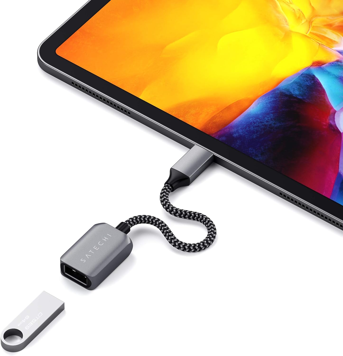 Satechi USB-C to USB 3.0 Adapter Cable – USB Type-C to Type-A Female – For M2/ M1 MacBook Pro/Air, M2/ M1 iPad Pro/Air, M2 Mac Mini, iMac M1 and more