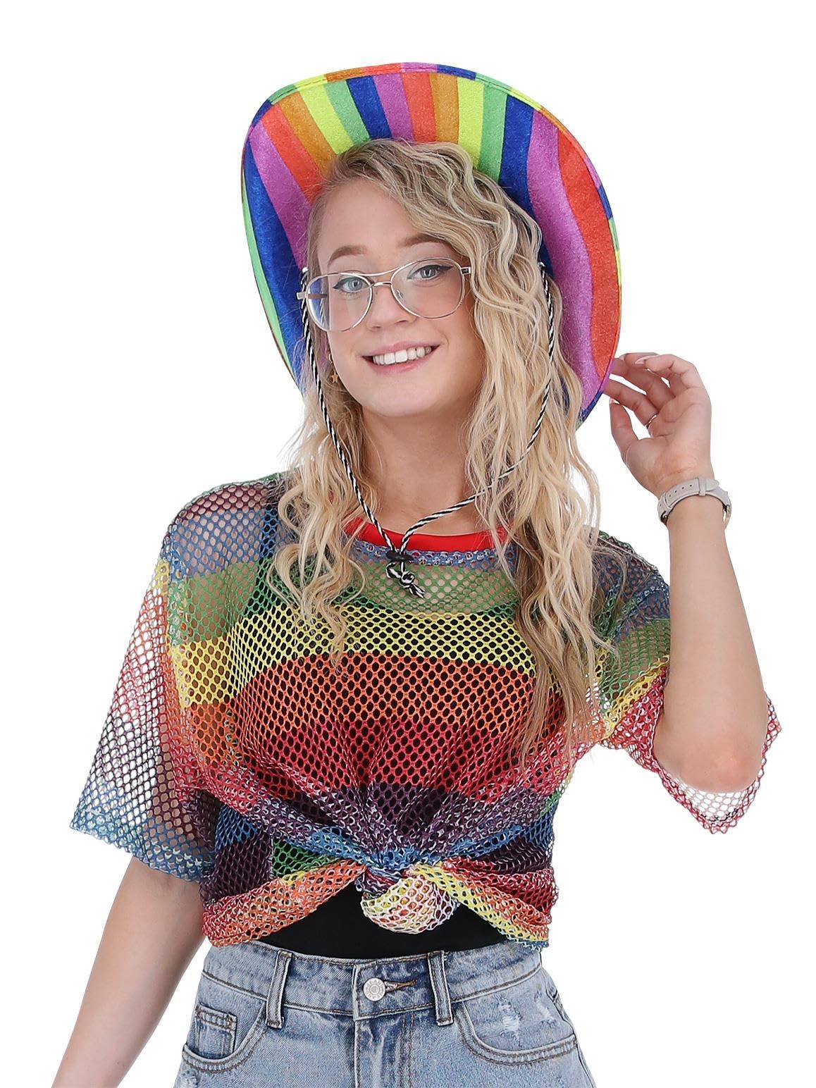 `Rainbow Mesh Top, Unisex -  (Size: S-M)`