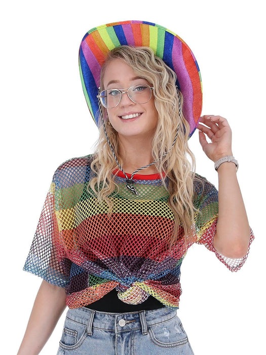 `Rainbow Mesh Top, Unisex -  (Size: S-M)`