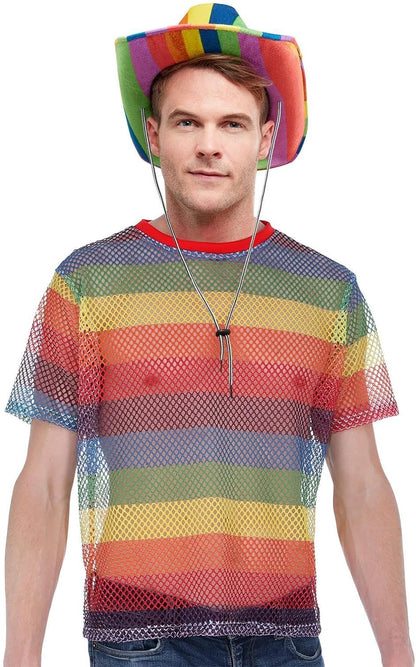 `Rainbow Mesh Top, Unisex -  (Size: S-M)`