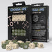 Crosshairs Compact D6: Beige & Olive by Q-Workshop, Dice for RPG Board Games, for 1+ Players and Ages 14+