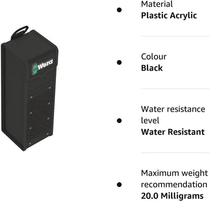 Wera 2go 7 High Tool Box 100 x 105 x 300 mm, 05004356001, Black