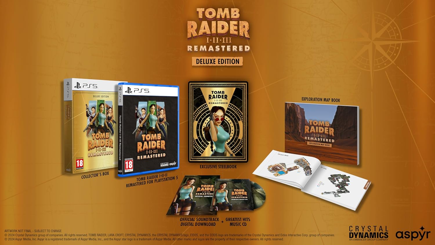 Tomb Raider 1-3 Remastered Starring Lara Croft: Deluxe Edition - PS5 PlayStation 5 Deluxe Edition