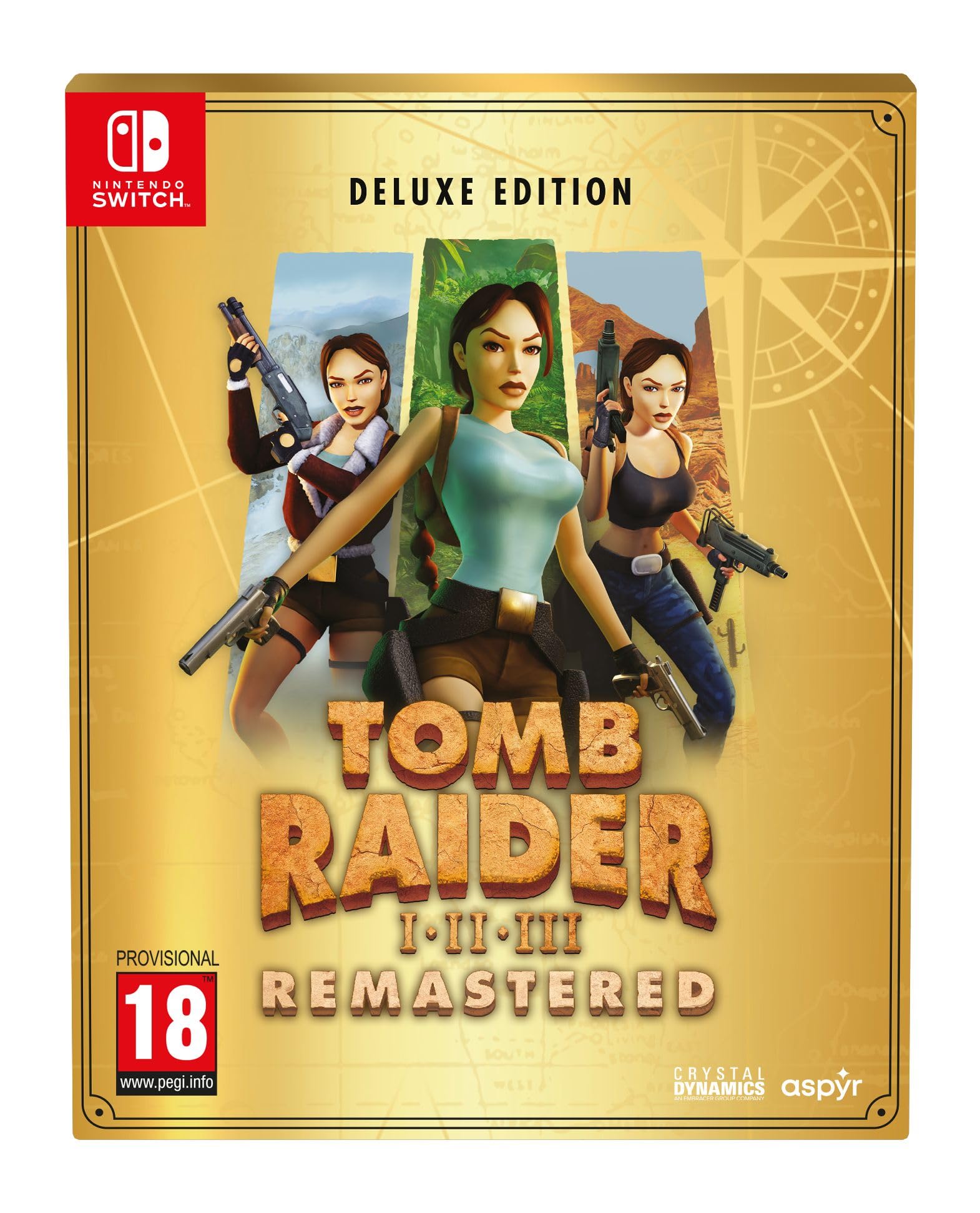 Tomb Raider 1-3 Remastered Starring Lara Croft: Deluxe Edition - Switch