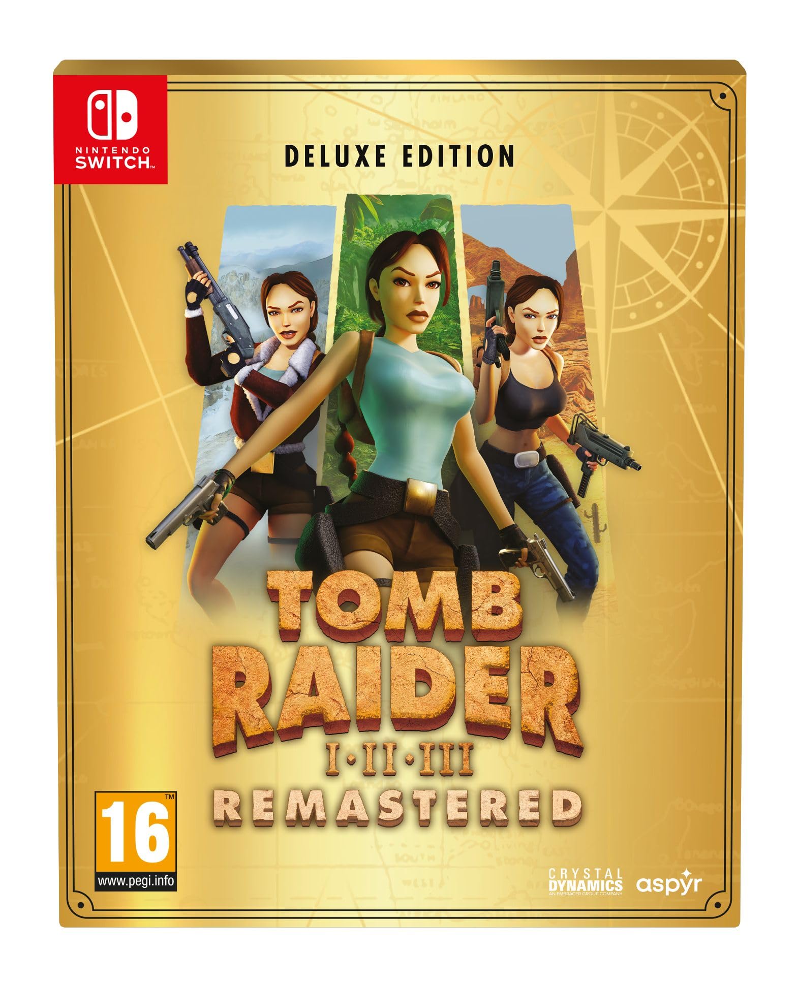 Tomb Raider 1-3 Remastered Starring Lara Croft: Deluxe Edition - Switch