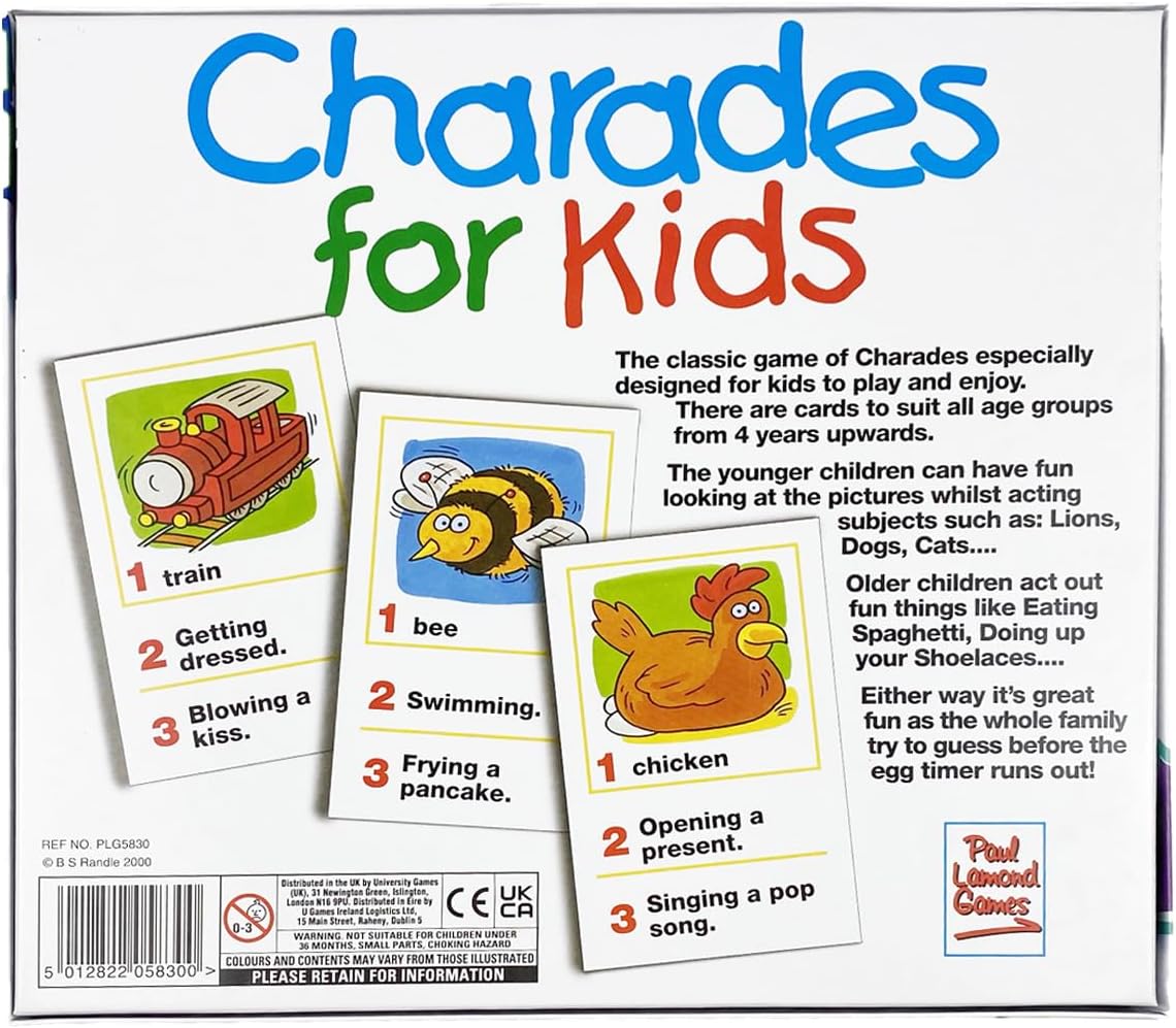Paul Lamond Charades for kids - Juego "Tonterías para niños" (importado de Reino Unido
