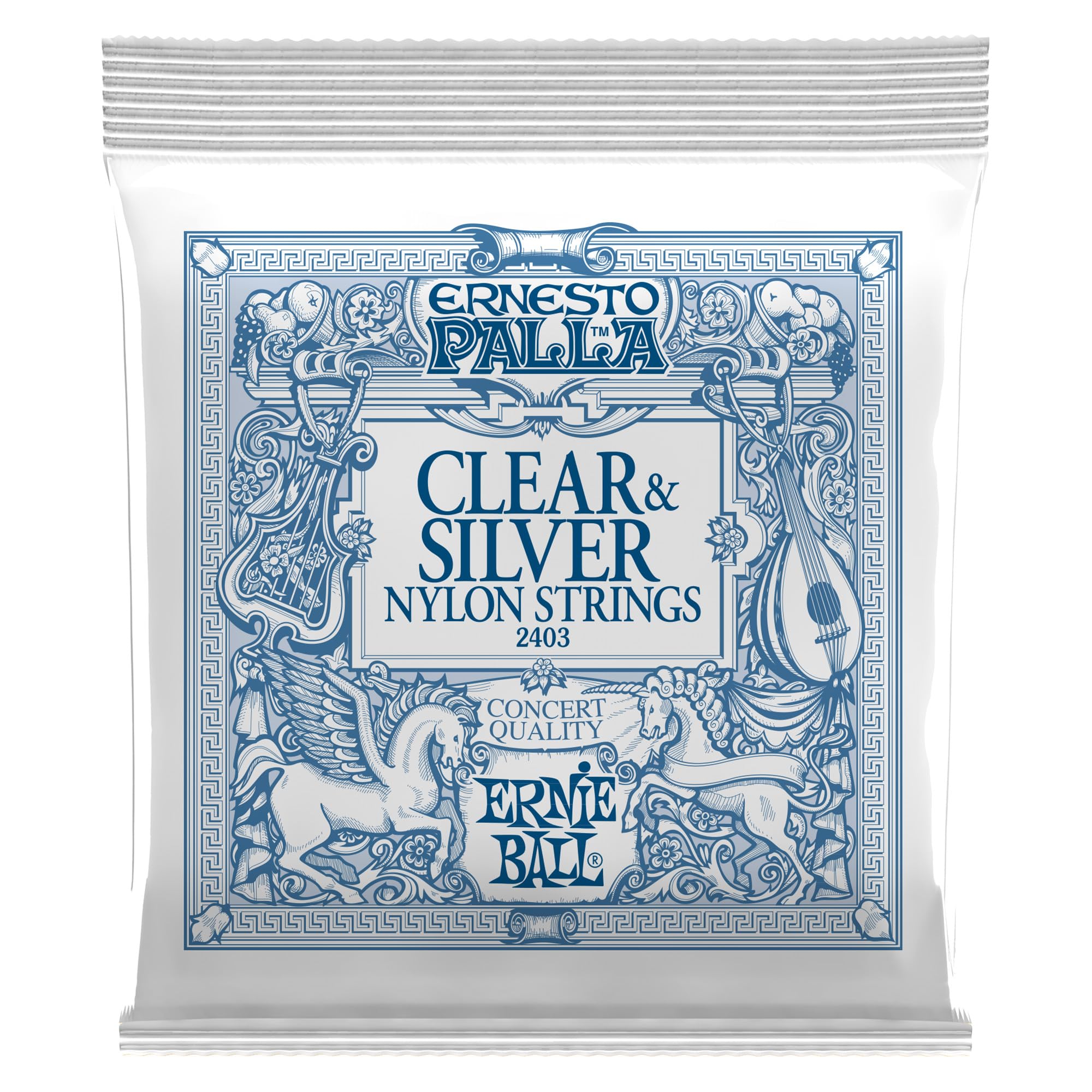 Corde Ernie Ball 2403 Ernesto Palla Clear & Silver Chitarra Classica