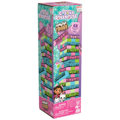 Spin Master Games Gabby's Dollhouse Wackelturm-Stapelspiel zur beliebten Serie auf Netflix, für Kinder ab 4 Jahren