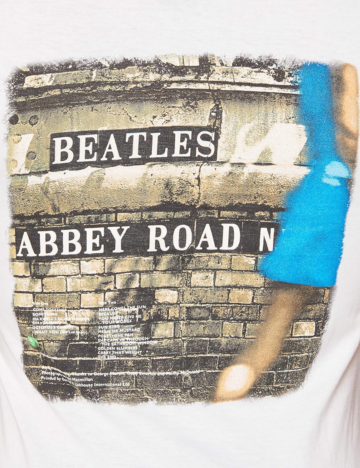 Rockoff Trade Women's Abbey Road Vintage Print T-Shirt M White