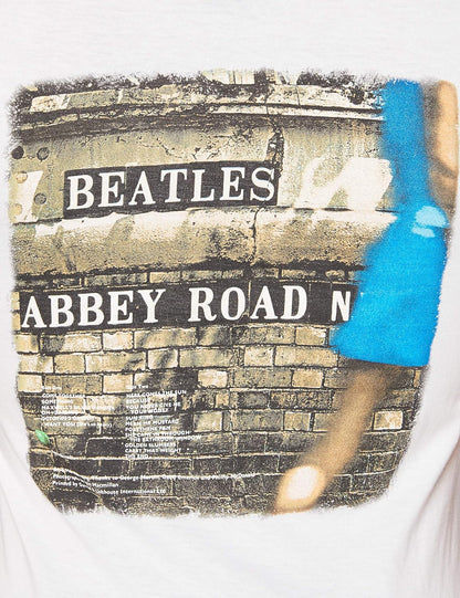 Rockoff Trade Women's Abbey Road Vintage Print T-Shirt M White