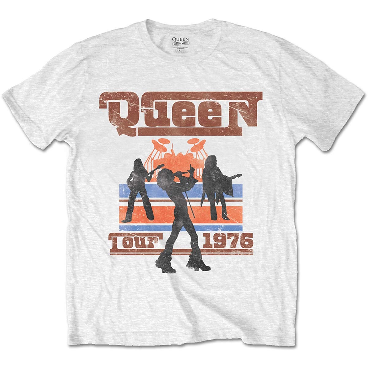 ROCKOFF Queen 76 Tour Silhouettes T-Shirt Uomo (Pacco da 1)