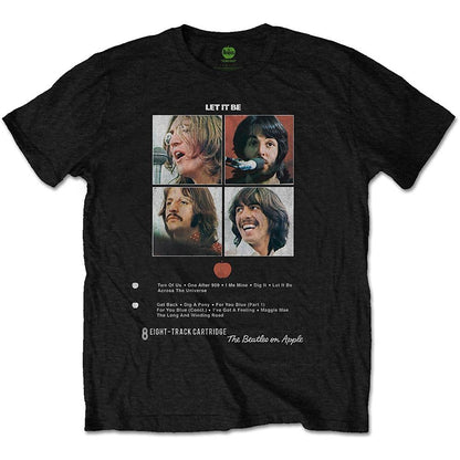T-Shirt # Xl Black Unisex # Let It Be 8 Track