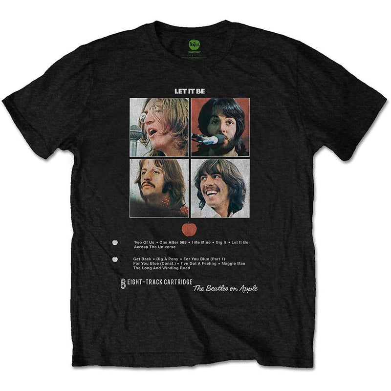 T-Shirt # Xl Black Unisex # Let It Be 8 Track