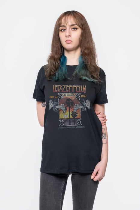 Led Zeppelin Inglewood Men T-Shirt Black, Regular