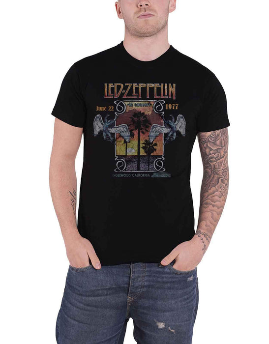 Led Zeppelin Inglewood Men T-Shirt Black, Regular