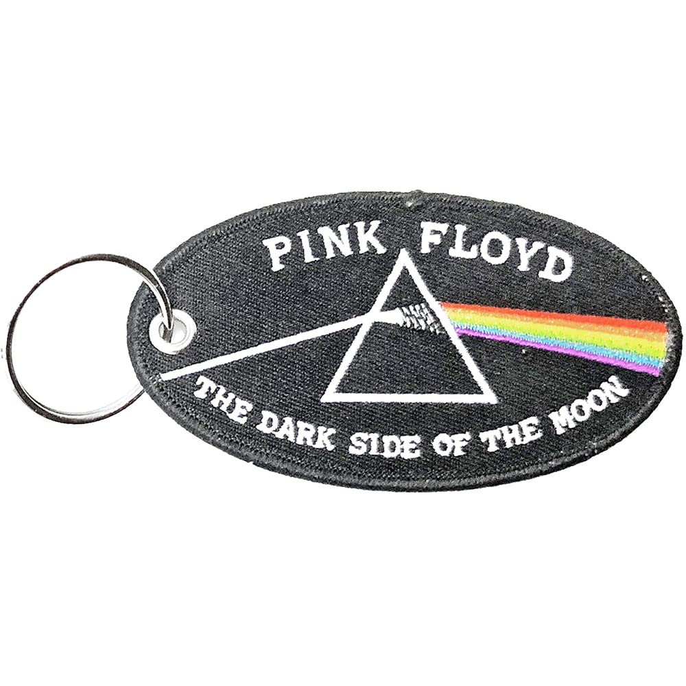 Pink Floyd Dark Side of The Moon Double Sided Cloth Keyring 80mm x 50mm (ro