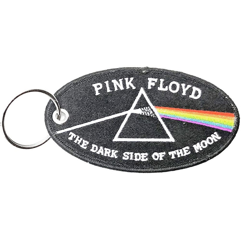 Pink Floyd Dark Side of The Moon Double Sided Cloth Keyring 80mm x 50mm (ro