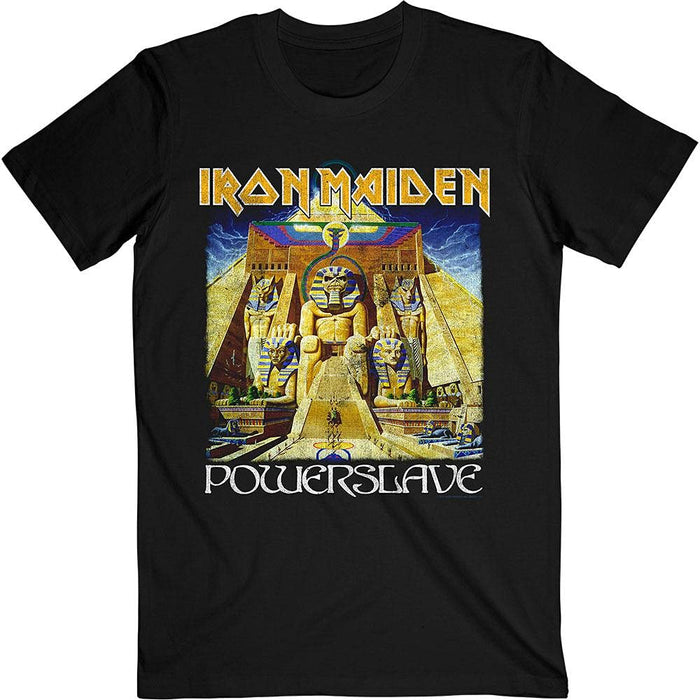 Iron Maiden T Shirt Powerslave World Slavery Tour Official Mens