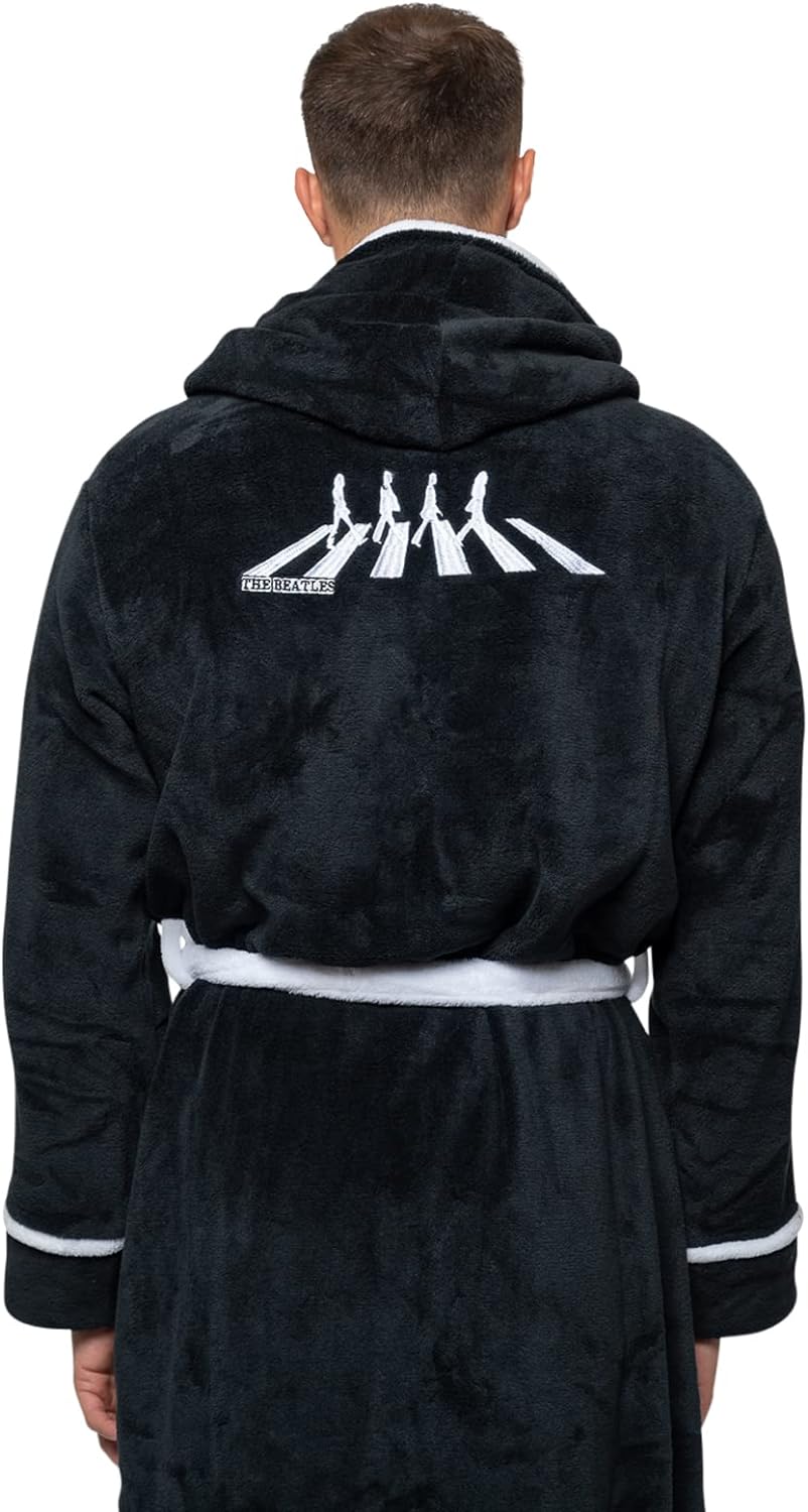 The Beatles Bathrobe Abbey Road Band Logo Official Black Unisex