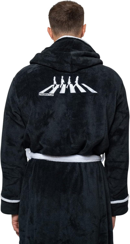The Beatles Bathrobe Abbey Road Band Logo Official Black Unisex
