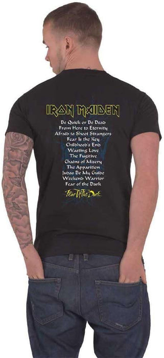 Iron Maiden T Shirt Fear of The Dark Moonlight Band Logo Official Mens