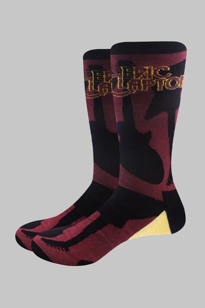 Eric Clapton Unisex Adult Guitar Socks 7 UK-11 UK Red/Beige/Black