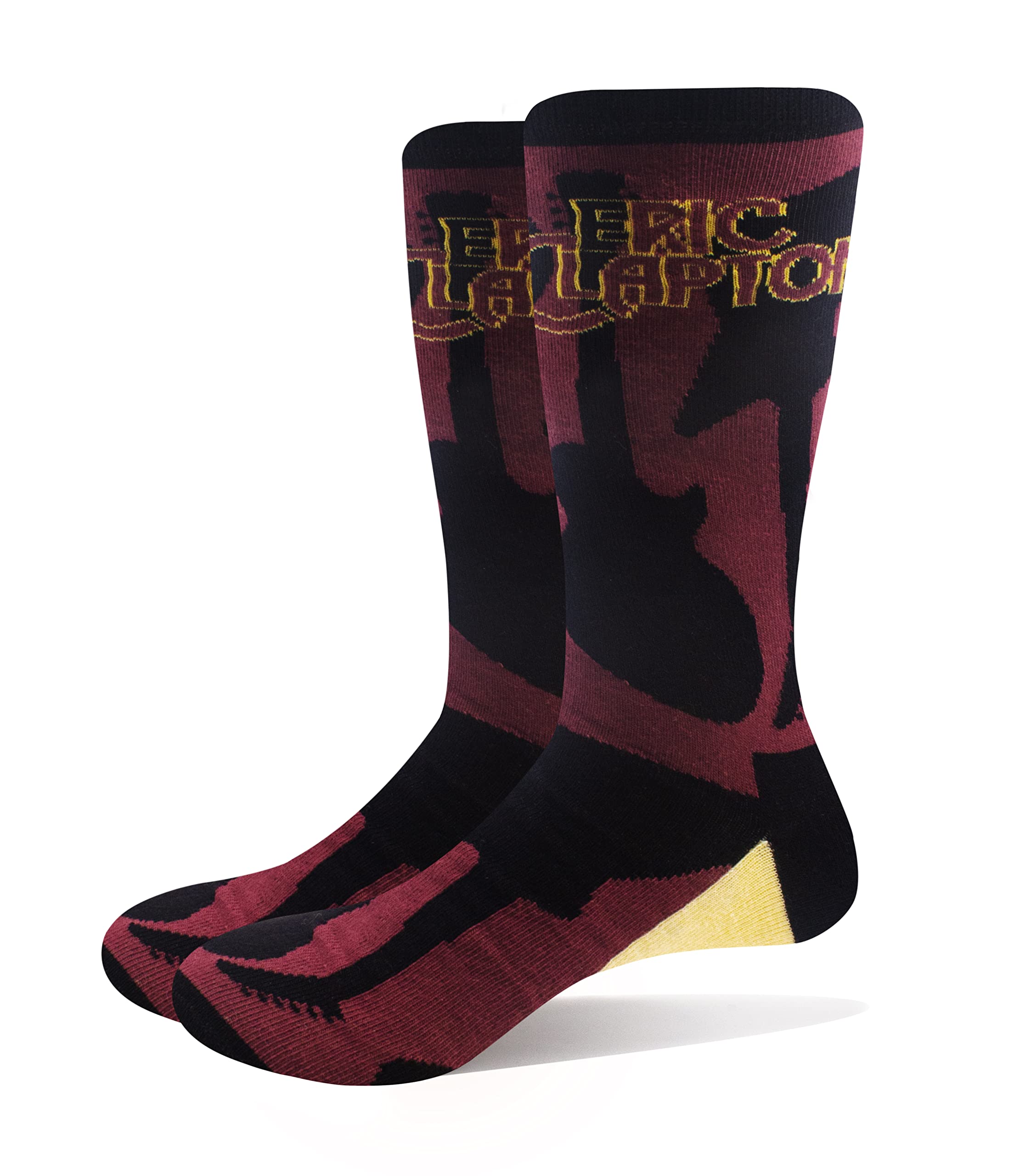 Eric Clapton Unisex Adult Guitar Socks 7 UK-11 UK Red/Beige/Black