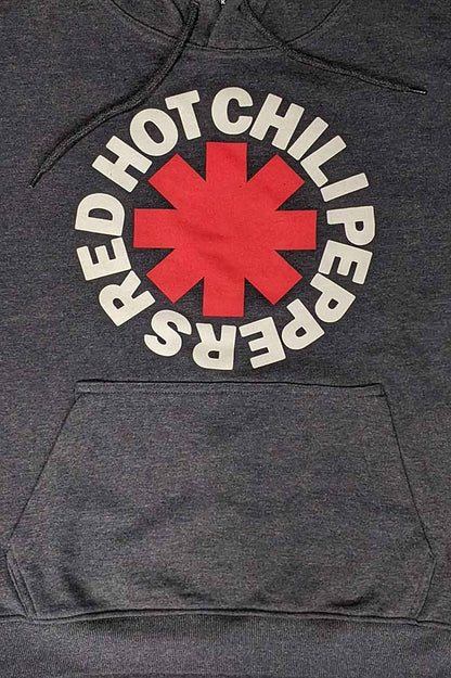 Rage Against The Machine Red Hot Chili Peppers Classic Asterisk Official Unisex Hoodie M Charcoal