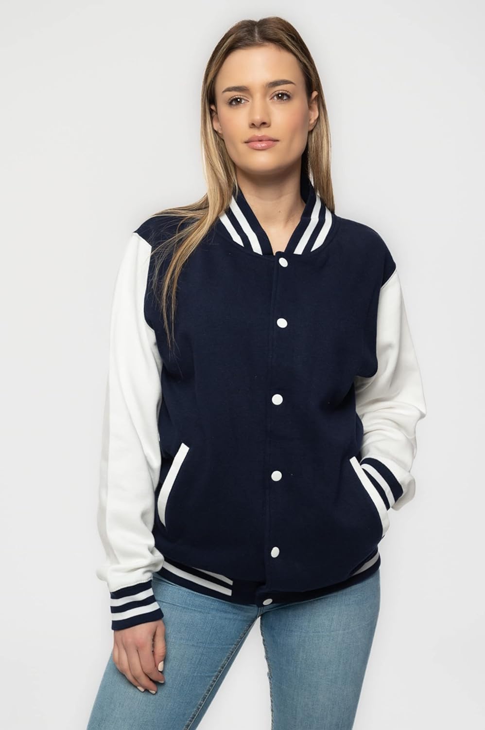 Rock Off officially licensed products Biggie Smalls Jacket Crown Logo Official Unisex Navy Blue Varsity XL