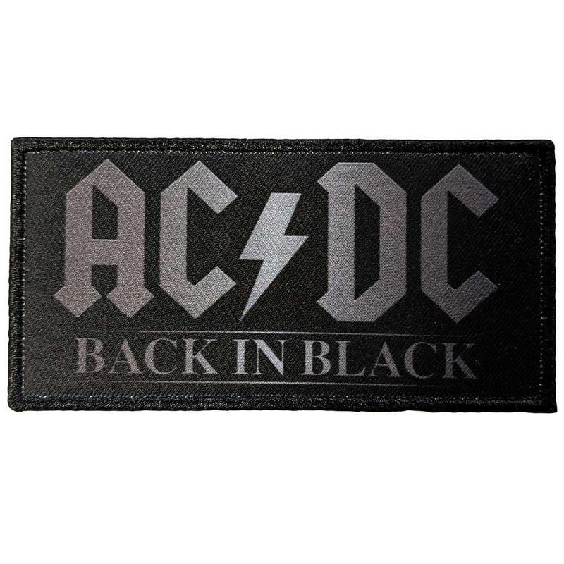 AC/DC Back In Black Woven Patch One Size