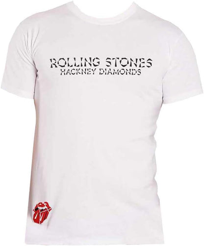 The Rolling Stones T Shirt Hackney Diamonds Lick Logo New Official Unisex Size M White