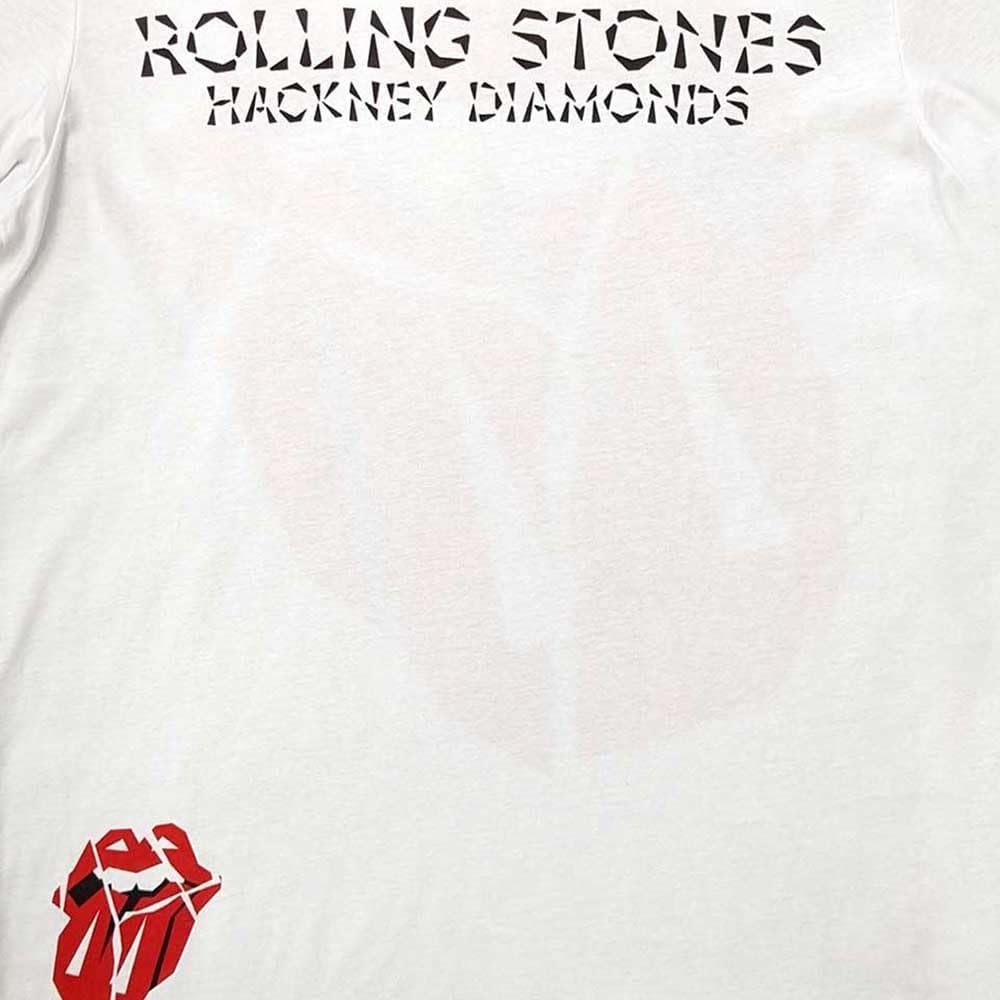 The Rolling Stones T Shirt Hackney Diamonds Lick Logo New Official Unisex Size M White