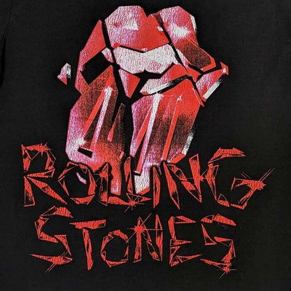 The Rolling Stones T Shirt Hackney Diamonds Cracked Glass Tongue Official XXL Black