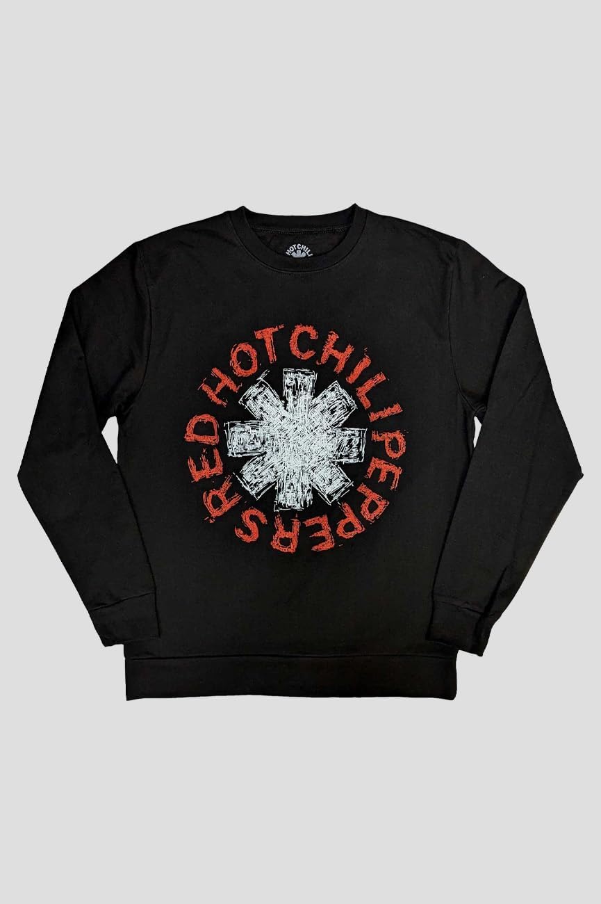 Rock Off officially licensed products Red Hot Chili Peppers Scribble Asterisk Sweatshirt