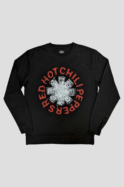 Rock Off officially licensed products Red Hot Chili Peppers Scribble Asterisk Sweatshirt