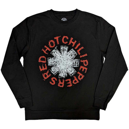 Rock Off officially licensed products Red Hot Chili Peppers Scribble Asterisk Sweatshirt