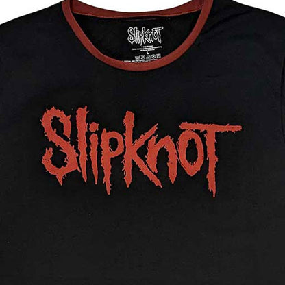 Rock Off officially licensed products Slipknot Band Logo Ringer T Shirt L Black