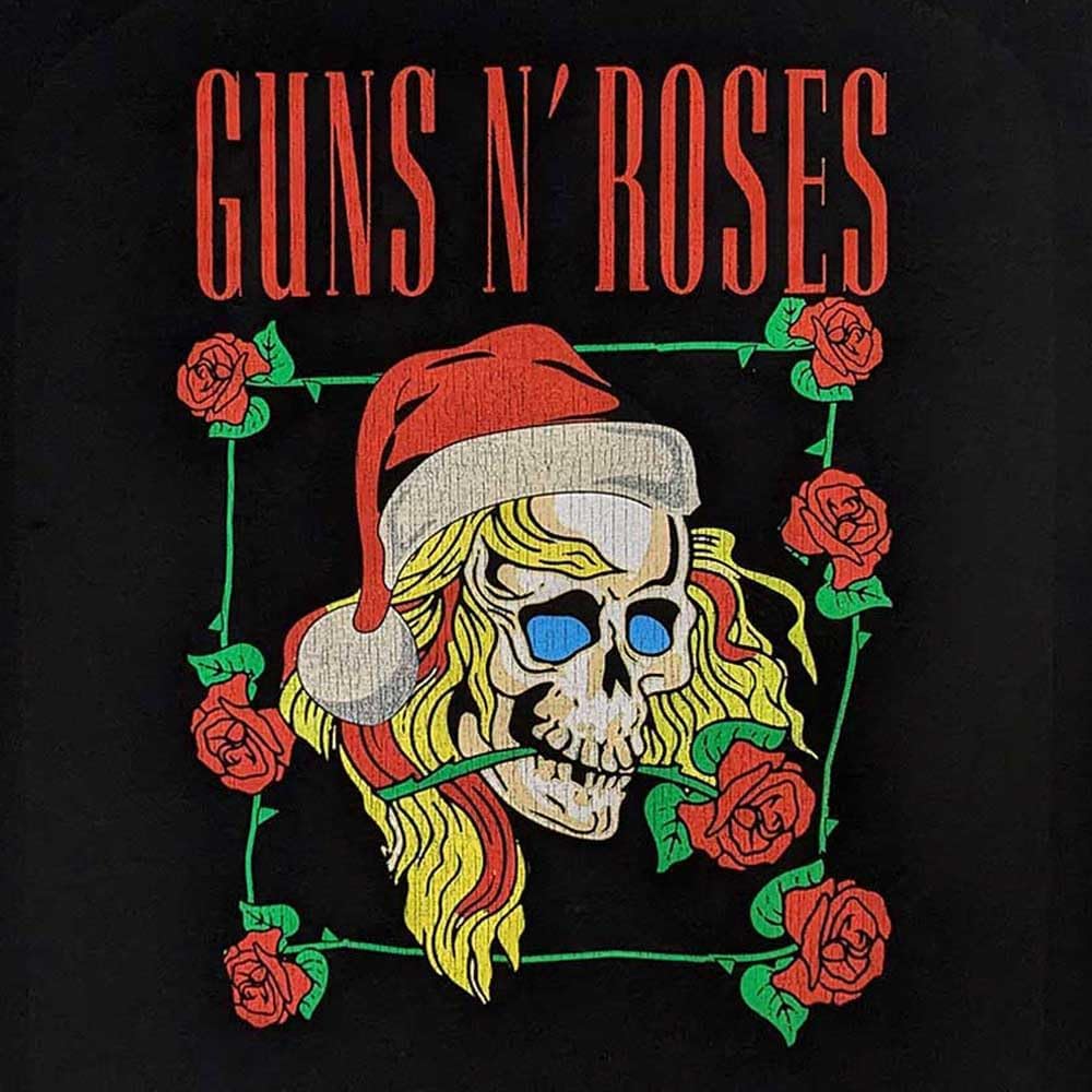 Rock Off officially licensed products Guns N' Roses Holiday Skull Christmas T Shirt M Black