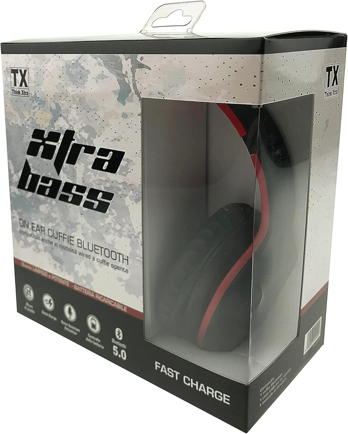 Xtra Bass Headset Grey Blue 36 Hours