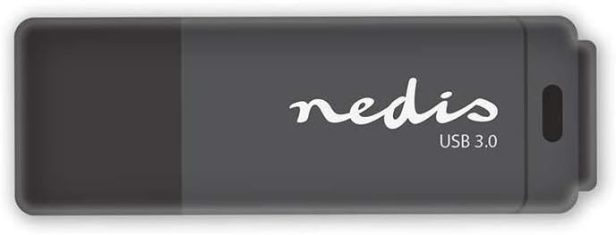 Nedis USB 3.0 Flash Drive 32 GB, Memory Stick with Reading 80 Mbps & Writing 9 Mbps Speed, Black