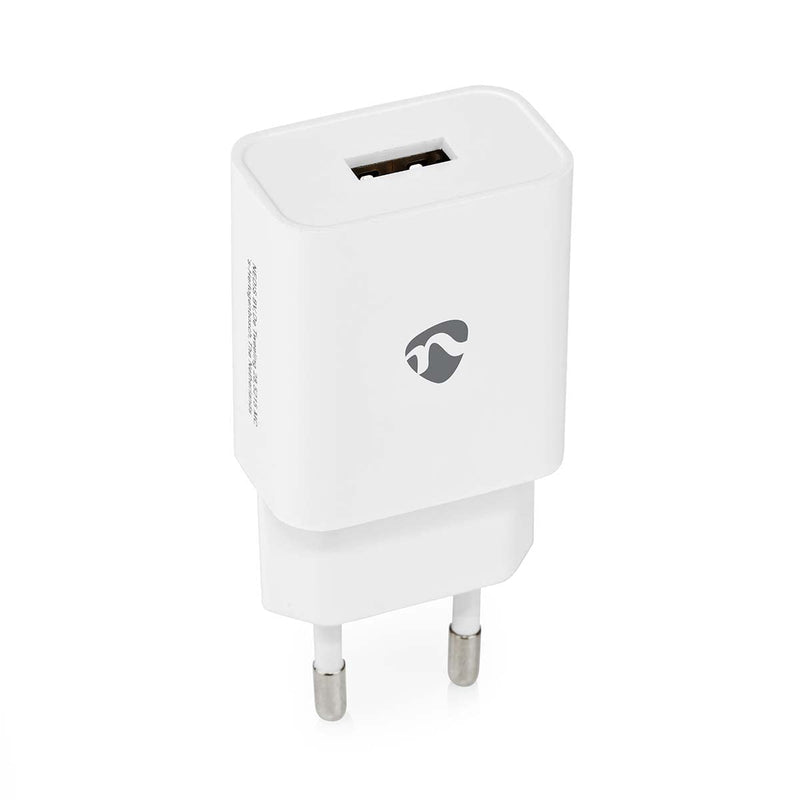 NEDIS Netzladegerät 12 W 1x 2.4 A A - Anzahl der Ausgänge: 1x USB-A, Kein Kabel im Lieferumfang enthalten, Single Volt