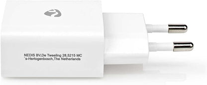 NEDIS Netzladegerät 12 W 1x 2.4 A A - Anzahl der Ausgänge: 1x USB-A, Kein Kabel im Lieferumfang enthalten, Single Volt