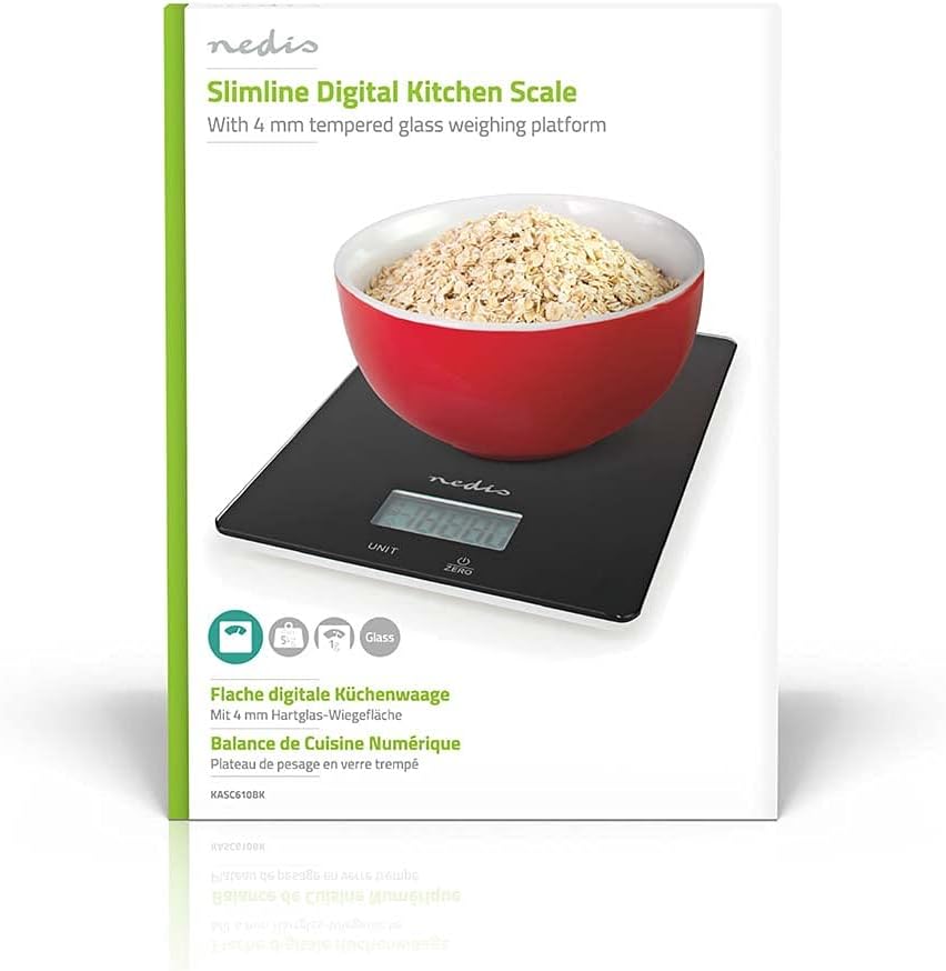 Bilancia Da Cucina Digitale Vetro Nero