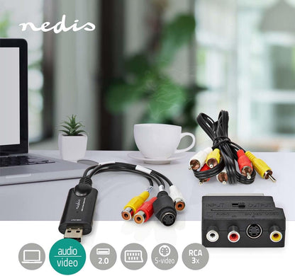 Grabber Video Usb 2.0, Cavo Scart, Cavo S-Video