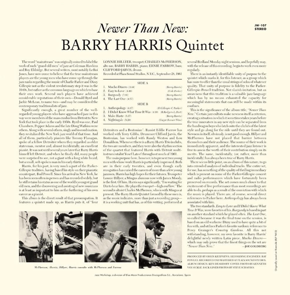 Barry Harris Quintet: Newer Than New