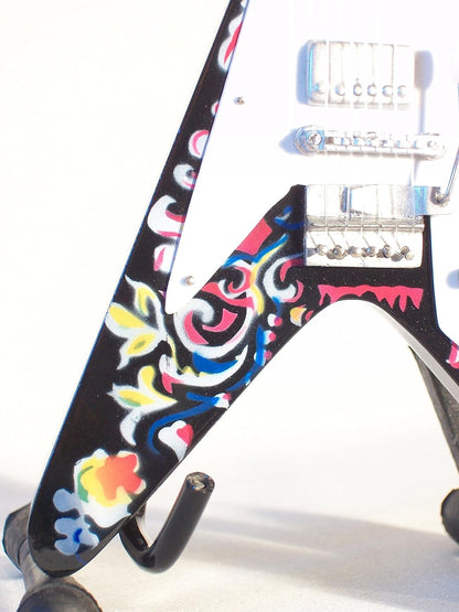 Mini Chitarra Da Collezione Replica In Legno - J.Hendrix - Psychedelic F. V