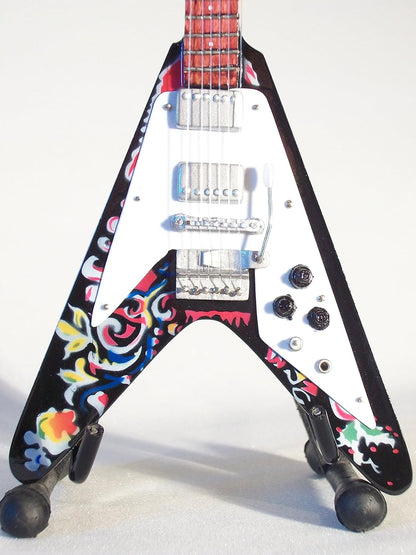 Mini Chitarra Da Collezione Replica In Legno - J.Hendrix - Psychedelic F. V