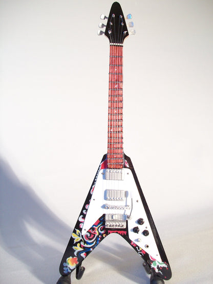 Mini Chitarra Da Collezione Replica In Legno - J.Hendrix - Psychedelic F. V
